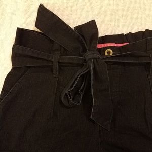 High waist tie shorts